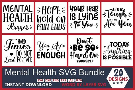 Mental Health Svg Bundle Vol 2 Bundle · Creative Fabrica