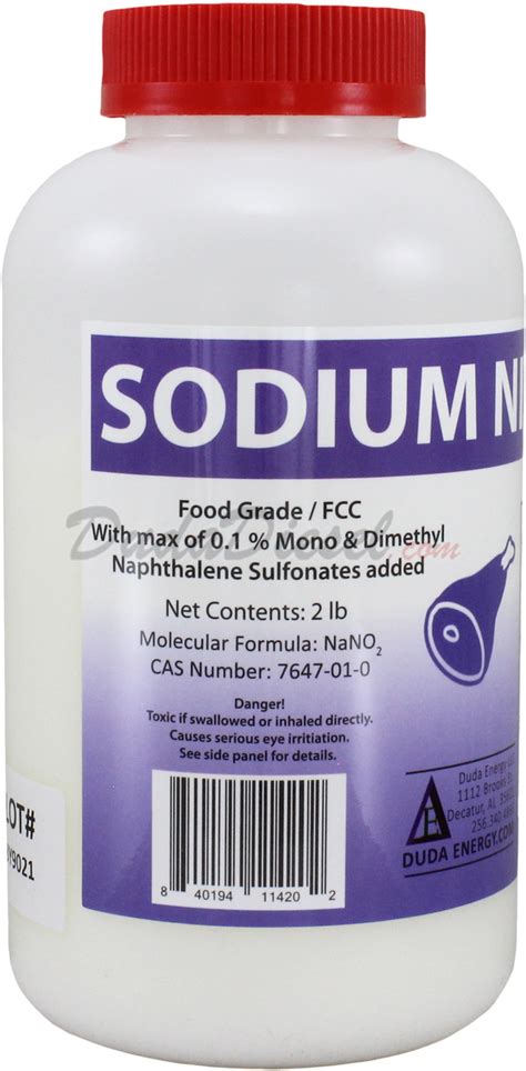 Food Grade Sodium Nitrite 2 Lb [2snitef] Dudadiesel Biodiesel Supplies