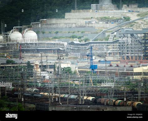 Oil Station Gasoline Fuel At The Rail Road Depot Stock Photo Alamy