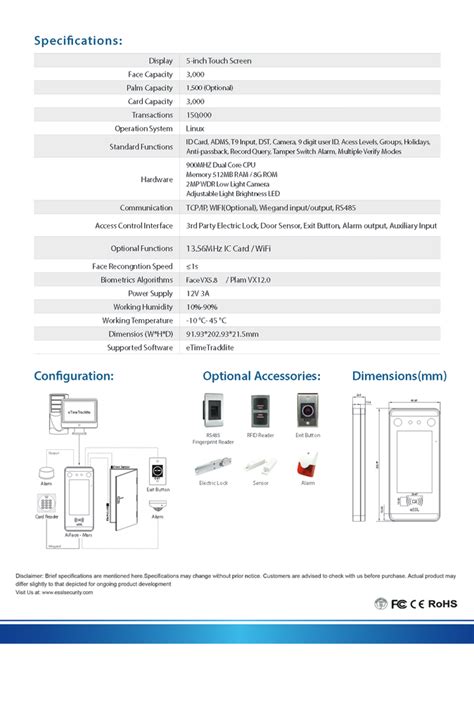 Essl Ai Face Mars Face Biometric Attendance System At Rs Piece