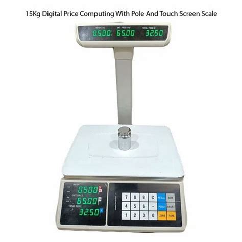 Sunrise 15kg Digital Price Computing With Pole And Touch Screen Scale