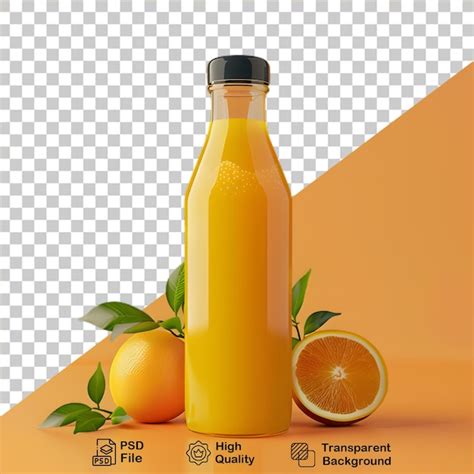 Un Vaso De Jugo De Naranja Fresco Aislado Sobre Un Fondo Transparente