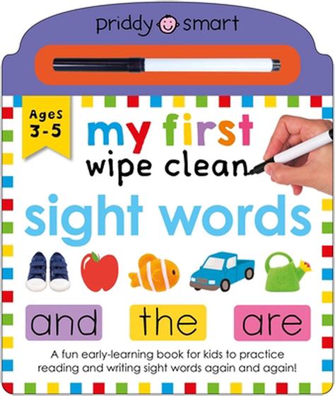 My First Wipe Clean Sight Words By Roger Priddy Board Book