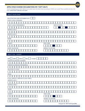 Fillable Online Ipad Scheme Declaration Forms St John The Baptist