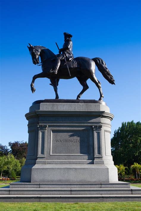 George Washington Statue at Boston Public Garden, Boston, Editorial ...