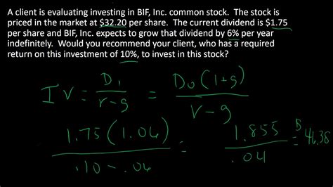 Intrinsic Value Calculation Youtube