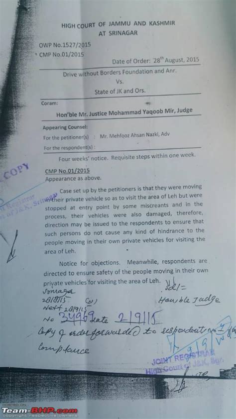 Drive without borders vs State of Jammu & Kashmir - Page 3 - Team-BHP