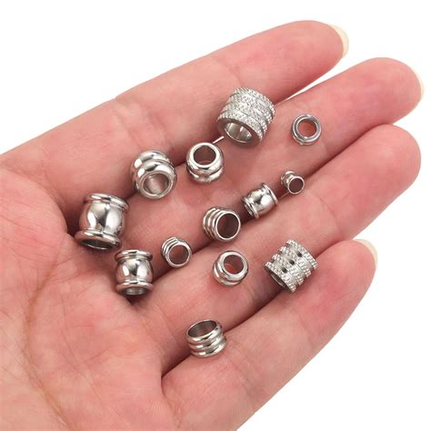 20 St Cke Edelstahl Perlen F R Schmuck Machen Lose Spacer Perlen DIY