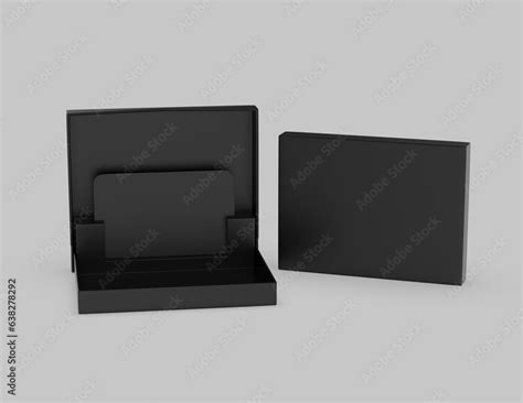 Cardboard gift card holder box for branding presentation and mock up ...