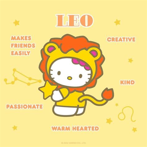 Respect The Kitty Hello Kitty Leo Star Sign Kitty