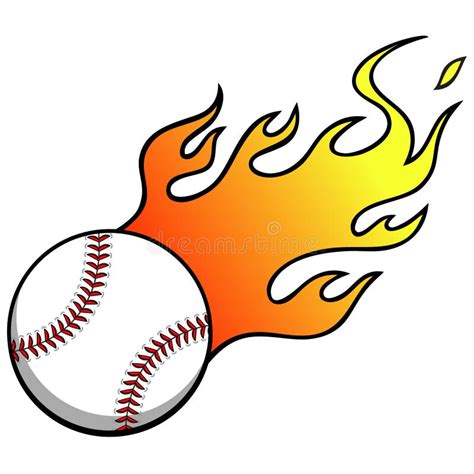 Baseball With Flames Stock Vector Illustration Of Fireball 53635469