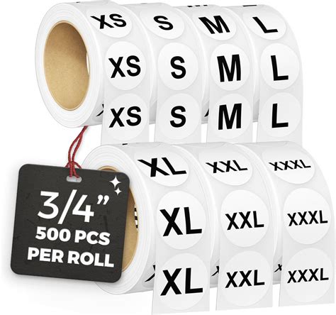 Amazon Pcs Clothing Size Round Stickers White Stickers