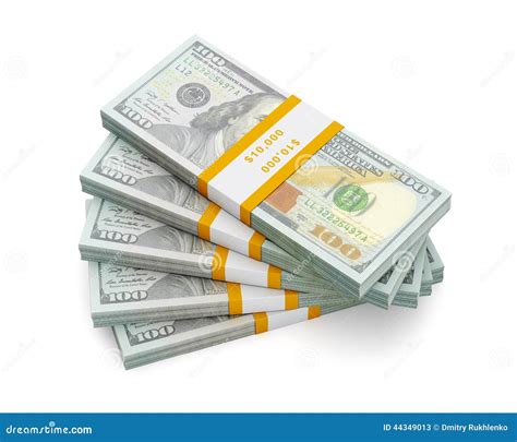 Stack Of New 100 Us Dollars 2013 Edition Banknotes Bills S Stock