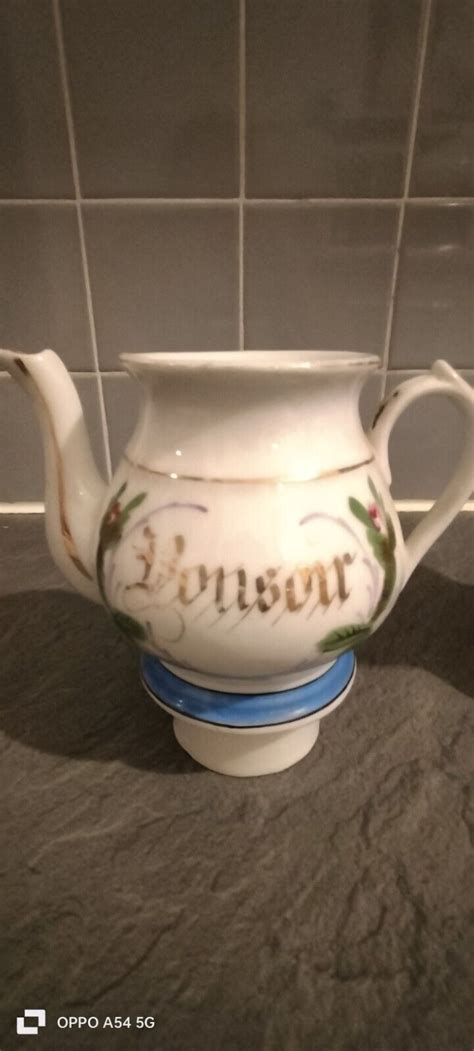 Ancienne Veilleuse Tisani Re En Porcelaine De Paris Ebay