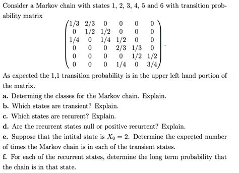 Solved Consider A Markov Chain With States 1 2 3 4 5 And