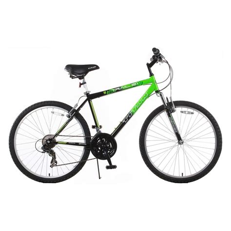 26" Trail 21-Speed Suspension Men's Mountain Bike, Green and Black ...