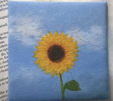 23 Easy Tutorials How To Paint A Sunflower Acrylic Watercolor