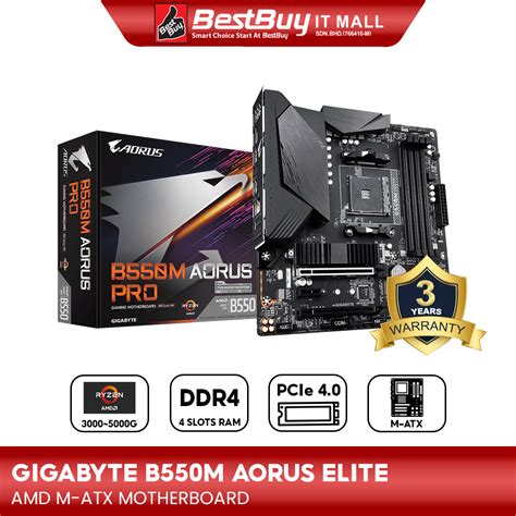 Gigabyte B M Aorus Elite Motherboard Supports Amd Ryzen G