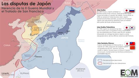 El Mapa De Las Disputas Territoriales De Jap N Mapas De El Orden