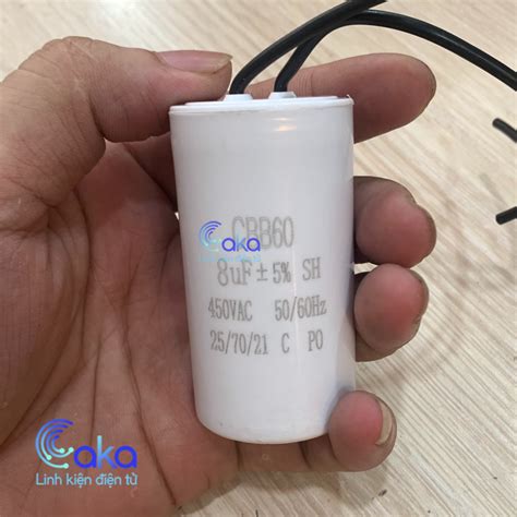 Tụ điện CBB60 tụ ngậm có dây 450V 5uF 6uF 8uF 10uF 12uF 15uF 16uF