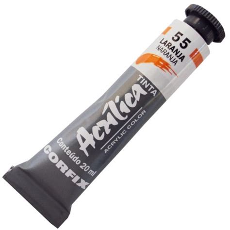 TINTA ACRÍLICA CORFIX 20ML 55 LARANJA Artes Gerais