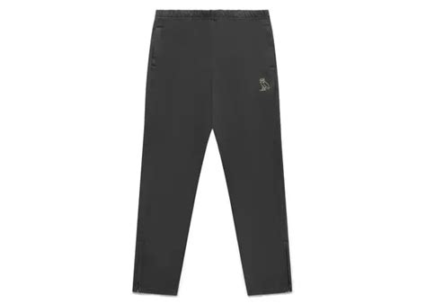 Ovo Garment Dye Pique Track Pant Black Editorialist