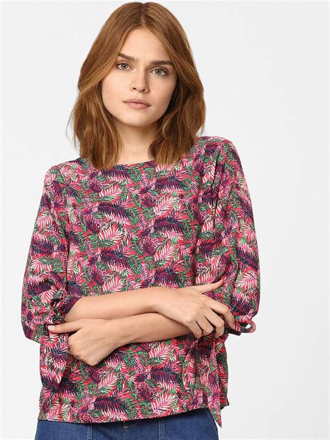 Buy Vero Moda Multicoloured And Caramel Cream Floral Print Top Tops For