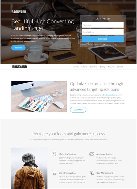 Шаблоны Landing Page Шаблоны Landing Page Адаптивный Landing Page