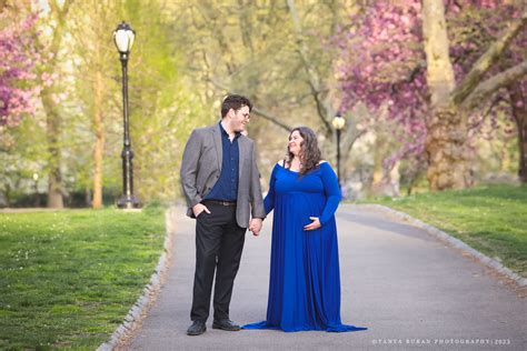 Cherry Blossom Maternity Session Central Park Maternity Photographer