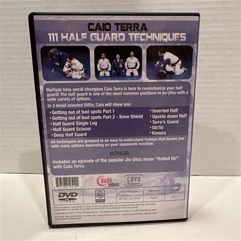 Caio Terra Half Guard Techniques Dvd Set Bjj Mma Brazilian Jiu