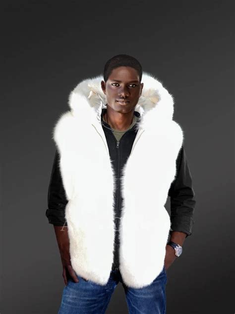 Fox Fur Vest With Hood To Elevate Ones Looks