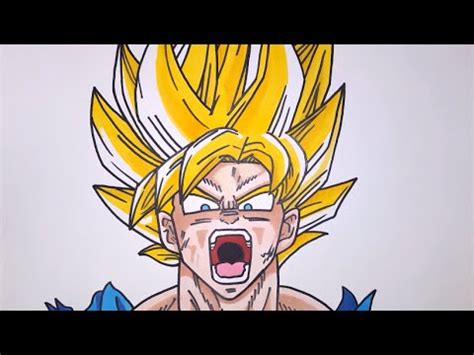 How To Draw Super Saiyan Goku Step By Step EASY YouTube