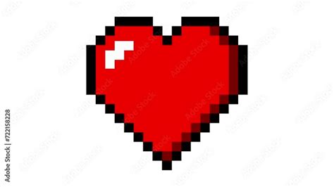 Pixel Art Love Heart Valentine Colored Icons Pixel Art 8 Bit Red Heart Stock Video Adobe Stock