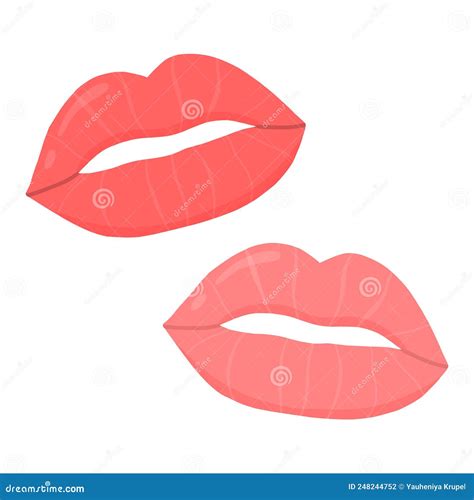 Beautiful Female Lips Red Lips Stock Vector Illustration Of Symbol