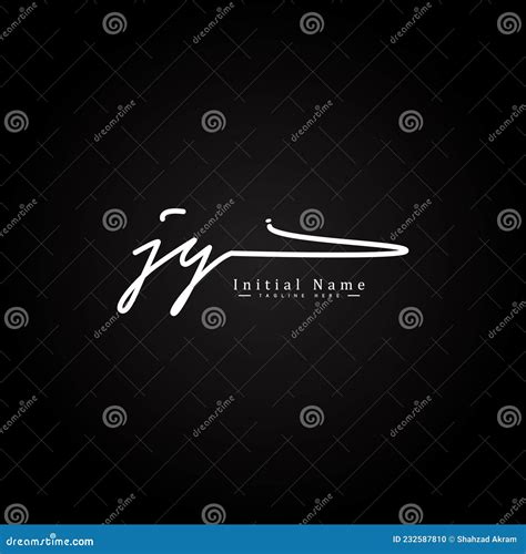 Initial Letter Jy Logo Handwritten Signature Style Logo Stock Vector