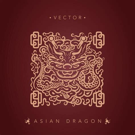 Asian Dragon Chinese Dragon Totem Pattern Vector Art At Vecteezy