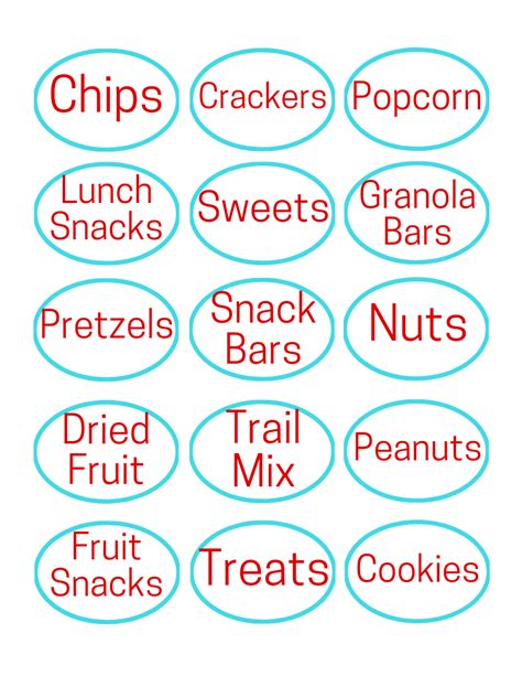 Kitchen Labels for Snacks – Organized 31 Shop