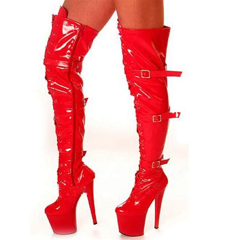 Banquet Sexy 20 Cm High Heel Over The Knee Boots8 Inches Sexy Stage