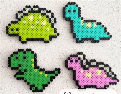 Perler Bead Dinos Nerdy Perler Beads Pattern Nerdy Perler Beads