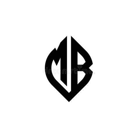 Mb Logo Monogram Geometric Shape Style Stock Vector Illustration Of