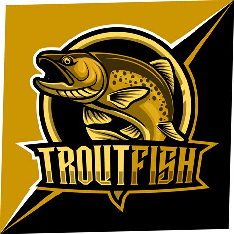 Trout Fish Mascot For Sports And Esports Logo 5390177 Vector Art At