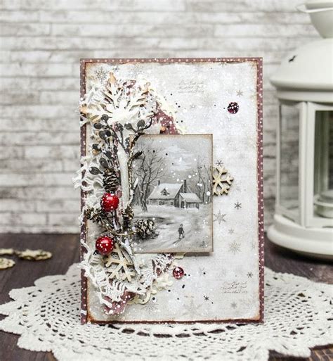 Vintage Cafe Card Challenge: Открыточно-страничное задание "Зимнее ...