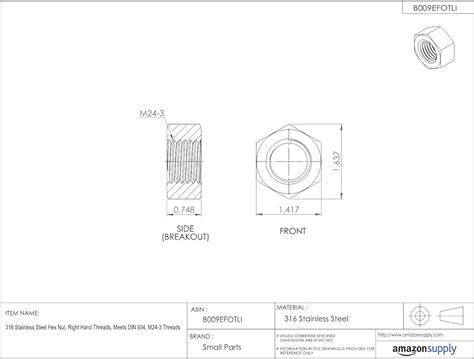 Hexagon Nut ISO 4032 DIN 934 3D CAD Model Library GrabCAD