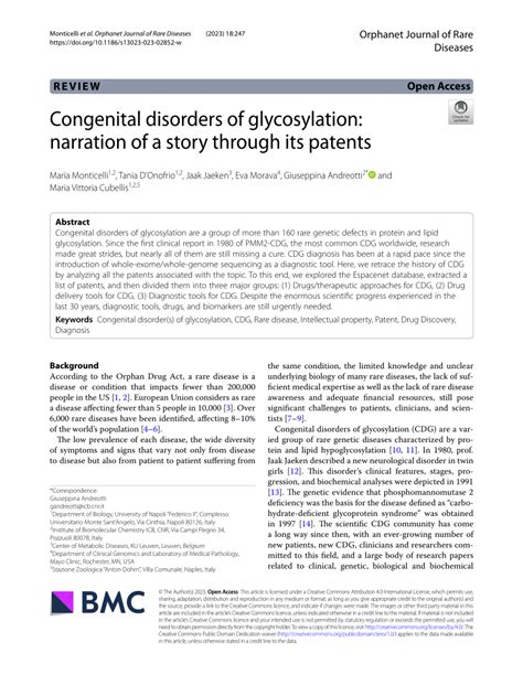 PDF Congenital Disorders Of Glycosylation Narration Of A Story