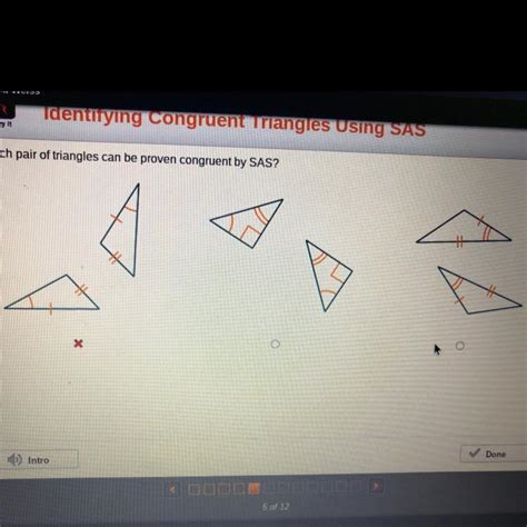 Which Pair Of Triangles Can Be Proven Congruent By Sas Brainly