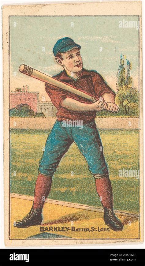 Vintage Baseball Player Card Artwork Stock Photo Alamy