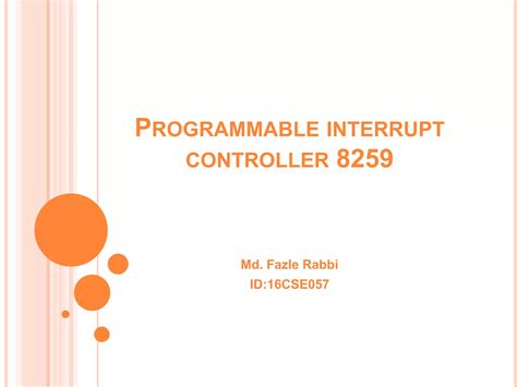 3programmable Interrupt Controller 8259 Ppt