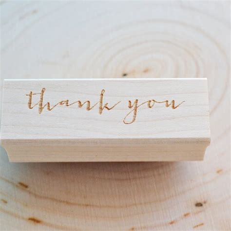 Thank You Stamp Modern Calligraphy Stamp DIY Stamp - Etsy