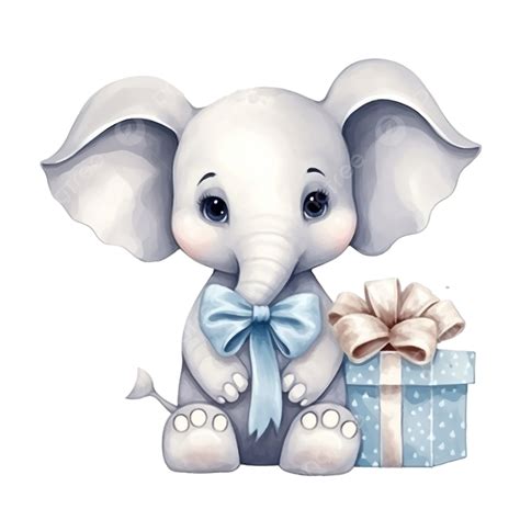 Elefante Fofo Para O Natal Ilustração Em Aquarela PNG Elefante