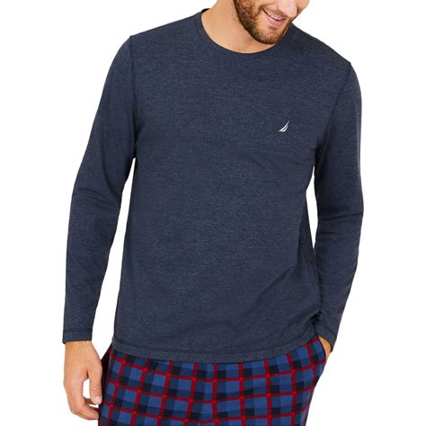 Nautica Nautica Mens Long Sleeve Pajama Sleep T Shirt